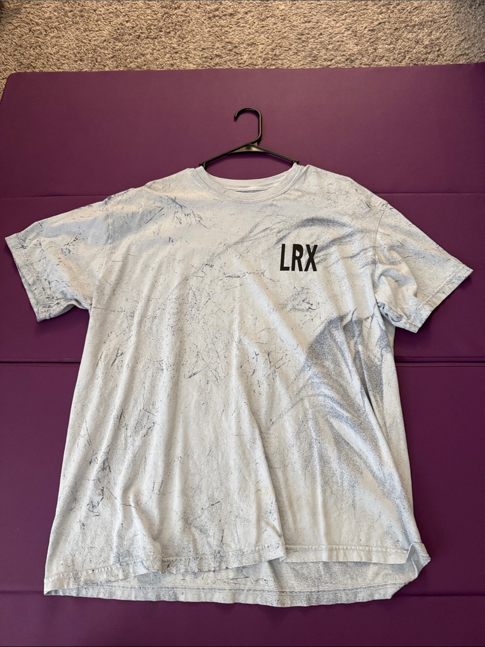 Men’s Light Blue Marbled Short Sleeve Tee